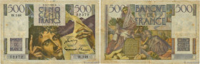 Country : FRANCE 
Face Value : 500 Francs CHATEAUBRIAND 
Date : 02 juillet 1953 
Period/Province/Bank : Banque de France, XXe siècle 
Catalogue refere...