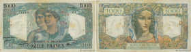 Country : FRANCE 
Face Value : 1000 Francs MINERVE ET HERCULE 
Date : 12 avril 1945 
Period/Province/Bank : Banque de France, XXe siècle 
Catalogue re...