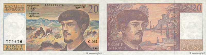 Country : FRANCE 
Face Value : 20 Francs DEBUSSY à fil de sécurité 
Date : 1990 ...