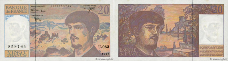 Country : FRANCE 
Face Value : 20 Francs DEBUSSY Modifié 
Date : 1997 
Period/Pr...