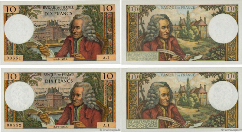 Country : FRANCE 
Face Value : 10 Francs VOLTAIRE Petit numéro 
Date : 04 janvie...