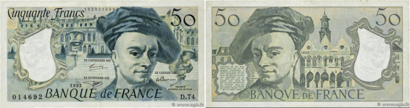 Country : FRANCE 
Face Value : 50 Francs QUENTIN DE LA TOUR Grand numéro 
Date :...