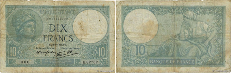 Country : FRANCE 
Face Value : 10 Francs MINERVE modifié Numéro spécial 
Date : ...