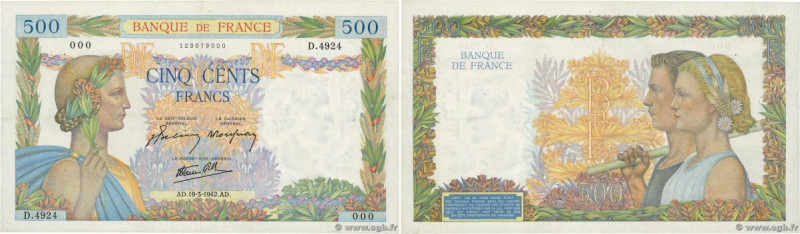 Country : FRANCE 
Face Value : 500 Francs LA PAIX Numéro spécial 
Date : 19 mars...