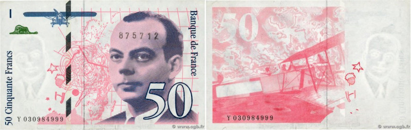 Country : FRANCE 
Face Value : 50 Francs SAINT-EXUPÉRY modifié Sans couleurs Fau...