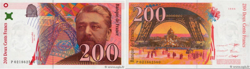 Country : FRANCE 
Face Value : 200 Francs EIFFEL Sans STRAP Fauté 
Date : 1996 
...