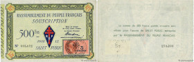 Country : FRANCE regionalism and miscellaneous 
Face Value : 500 Francs 
Date : (1947) 
Period/Province/Bank : Politique 
Alphabet - signatures - seri...