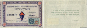 Country : FRANCE regionalism and miscellaneous 
Face Value : 100000 Francs 
Date : (1947) 
Period/Province/Bank : Politique 
Alphabet - signatures - s...
