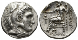 Kings of Macedon. Uncertain eastern mint. Alexander III "the Great" 336-323 BC. Tetradrachm AR (27mm., 16,8g) . Head of Herakles to right, wearing lio...