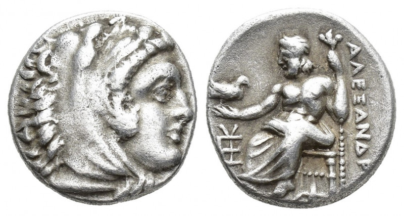 MACEDONIAN KINGDOM. Alexander III the Great (336-323 BC). AR drachm (15.8mm, 4.3...