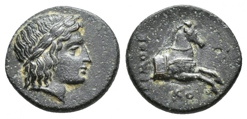 IONIA. Kolophon. Ae Dichalkon (Circa 330-285 BC). Ermothes, magistrate. (15mm, 2...