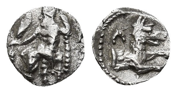 Cilicia. Uncertain mint circa 400-300 BC. Obol AR (9.6mm., 0,71g) . Baaltars sea...