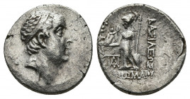 CAPPADOCIAN KINGDOM. Ariobarzanes I Philoromaeus (96-63 BC). AR drachm (16.5mm, 4.1 g). Eusebeia under Mount Argaeus, Diademed head of Ariobarzanes I ...