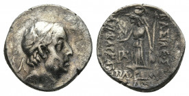 CAPPADOCIAN KINGDOM. Ariobarzanes I Philoromaeus (96-66/3 BC). AR drachm (15.4mm, 3.6 g). Eusebeia under Mount Argaeus, dated Year 30 (66/5 BC). Diade...