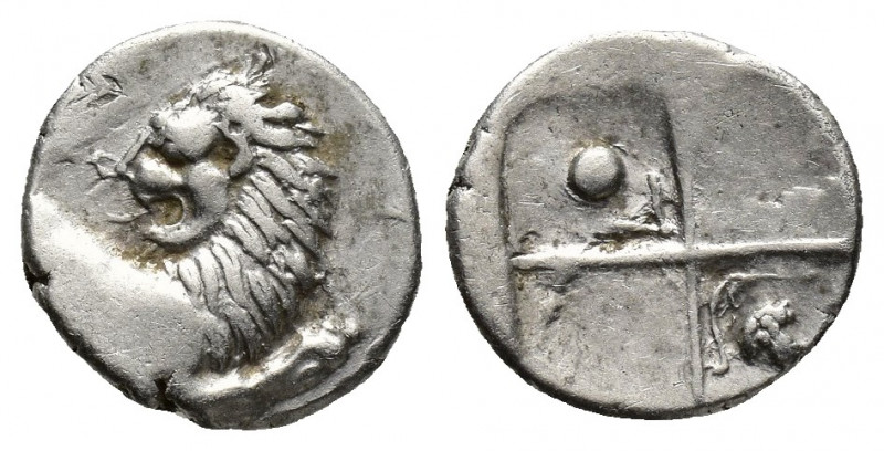 THRACE, Chersonesos. Circa 386-338 BC. AR Hemidrachm (12mm, 2.2 g). Forepart of ...