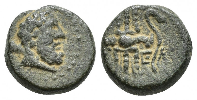 PISIDIA. Selge. Ae (2nd-1st centuries BC). (12mm, 3.00 g) Obv: Head of Herakles ...