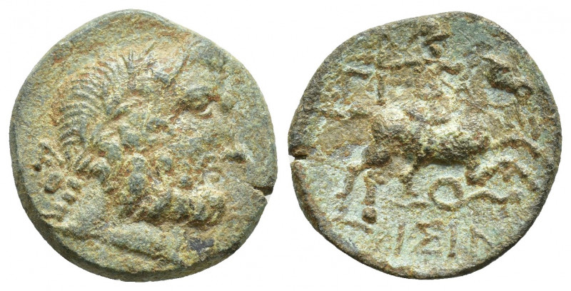 Pisidia, Isinda Æ 16mm. 2nd-1st centuries BC. Dated year 3. (19mm, 3.3 g) Laurea...