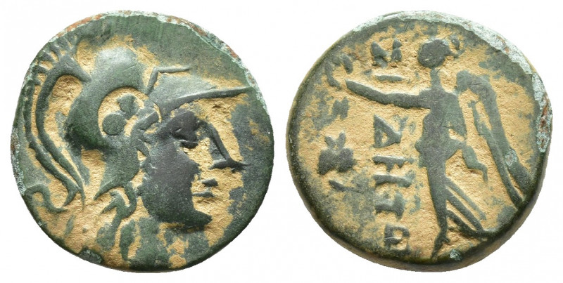 PAMPHYLIA, Side. Circa 1st Century BC. Æ (15mm, 3.40 gm). Head of Athena right, ...