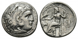 KINGS of MACEDON. Alexander III ‘the Great’. 336-323 BC. AR Drachm (16.8mm, 3.94 g). Magnesia ad Maeandrum mint. Struck circa 323-319 BC. Head of Hera...