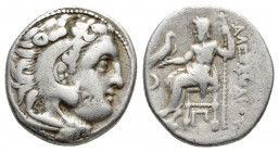 Kings of Macedon, Antigonos I Monophthalmos (Strategos of Asia, 320-306/5 BC, or king, 306/5-301 BC). AR Drachm (18mm, 3.9g ). In the name and types o...