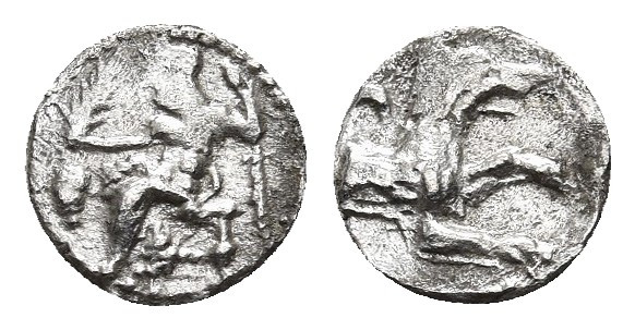 Cilicia. Uncertain mint circa 400-300 BC. Obol AR (9.3mm., 0,58g) . Baaltars sea...