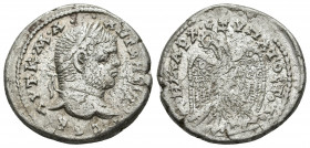 SYRIA, Seleucis and Pieria. Laodiceia ad Mare. Caracalla. 198-217 AD. AR Tetradrachm (26.1mm, 11.8 g ). AVT K M A ANTWNEINOC CEB, laureate head right ...