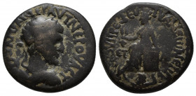 Cappadocia. Tyana. Nerva AD 96-98. Bronze Æ (23 mm, 10.6 g ) Obverse: [ΑΥΤ ΝΕΡΟΥ]Α - Ϲ ϹƐΒ ΓƐΡΜΑΝΙΚΟϹ; laureate head of Nerva, r. / Reverse: ΤΥΑΝΕⲰ[Ν ...