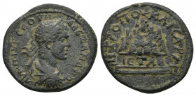 CAPPADOCIA, Caesarea. Severus Alexander. AD 222-235. Æ (25.5mm, 11.7 g). Dated RY 1 (AD 222/223). Laureate, draped and cuirassed bust right, seen from...