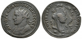 SYRIA, Seleucis and Pieria. Antioch. Philip I. AD 244-249. Æ Assaria (29mm, 14.2 g). Radiate and cuirassed bust left / Turreted, draped, and veiled bu...