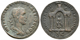 SYRIA, Seleucis and Pieria. Antioch . Trajan Decius. AD 249-251. Æ Assaria (30mm, 15.4 g ). Laureate, draped, and cuirassed bust right / Tyche seated ...
