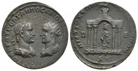SYRIA, Seleucis and Pieria. Antioch. Trebonianus Gallus, with Volusian. AD 251-253. Æ Assaria (29mm, 18.2 g ). Laureate, draped, and cuirassed bust of...