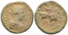 Pisidia.Isinda, Elagabalus AD 218-222 Æ (34mm, 25.9 g) Dated RY 4 = AD 221/2. ΑΥΤ ΚΑΙ Μ Α ΑΝΤΩΝƐΙΝΟϹ; radiate, draped and cuirassed bust of Elagabalus...