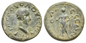 Pisidia, Sagalassus; Volusian AD 251-253. Æ (19mm, 5.6g) Obverse: Α Κ ΓΑ Γ ΟΥ ΟΥΟΛΟΥϹϹΙΑΝΟ; diademed head of Volusian, r. Reverse: ϹΑΓΑΛΑϹϹƐΩΝ; Lakeda...