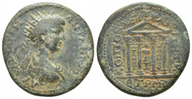 PONTUS. Neocaesarea. Caracalla, 198-217. Tetrassarion (30 mm, 14.6 g, ), CY 146 = 209/210 AD. A KAI M AYPH ANTΩNINOC Radiate, draped and cuirassed bus...