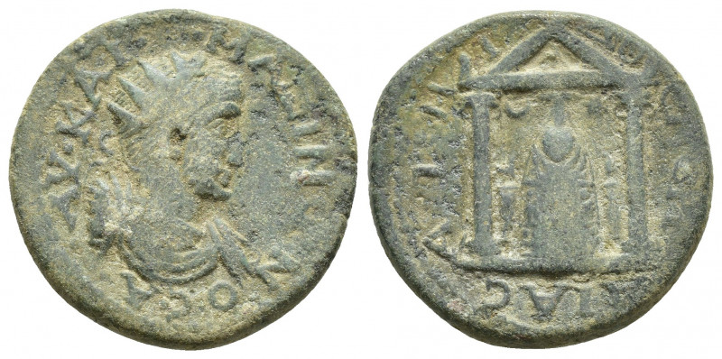 Pamphylia, Perge. Maximinus I, 235-238. AE. Obv: ΑΥ ΚΑΙ Μ[ΑΞ]ΙΜ[ƐΙ]ΝΟϹ [Α]. Radi...