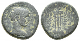 PHRYGIA. Hierapolis. Augustus (27 BC-14 AD). Ae. (19mm, 7.3 g) Papias Apellidou, magistrate. Obv: ΣEBAΣTOΣ. Bare head right. Rev: ΠΑΠΙΑΣ ΑΠΕΛΛΙΔΟΥ / Ι...