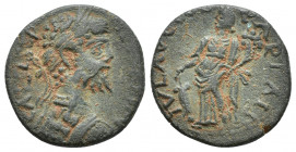 Pisidia, Parlais. Septimius Severus. A.D. 193-211. Æ (20 mm, 4.6 g ). [CAES L] SEP SEV[ER P IMP], laureate and cuirassed bust of Septimius Severus rig...