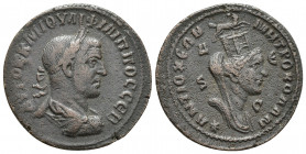 SYRIA, Seleucis and Pieria. Antioch. Philip II. 247-249 AD. Æ (30mm, 16.2 g). Laureate, draped and cuirassed bust right, seen from behind / Turreted, ...