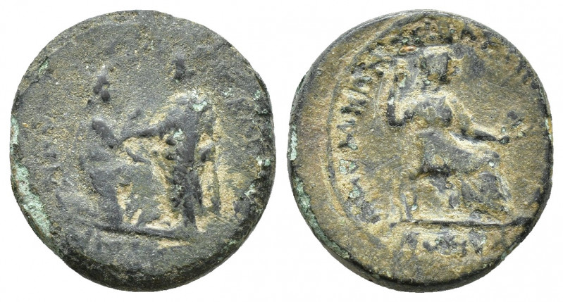 LYDIA. Sardes. Tiberius, with Julia Augusta (Livia), (14-37 AD). AE Assarion (18...