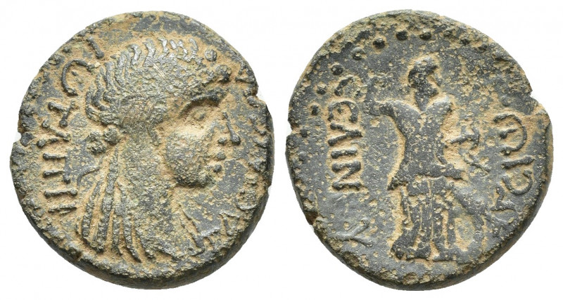 KINGS of COMMAGENE. Iotape, wife of Antiochos IV. 38-72 AD. Æ (18mm, 4.8 gm). Se...