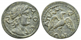 PHRYGIA. Apameia. Pseudo-autonomous (Mid 3rd century). Ae. (19mm, 3.7 g) Obv: ΔΗΜΟС. Diademed and draped youthful bust of Demos right. Rev: ΑΠΑΜЄΩΝ. E...