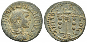 PISIDIA, Antiochia .Philip I, 244-249 AD. Ae (23mm, 7.5 g) IMP M IVL PHILIPPVS A Radiate, draped and cuirassed bust of Philip to right ANTIO-CHI C/OLO...