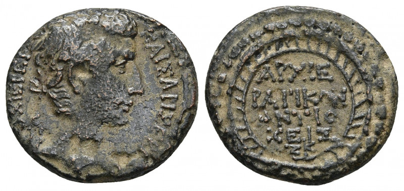 Antioch, Seleucis and Pieria. Augustus Æ Dated year 27 of the Actian Era = 5/4 B...