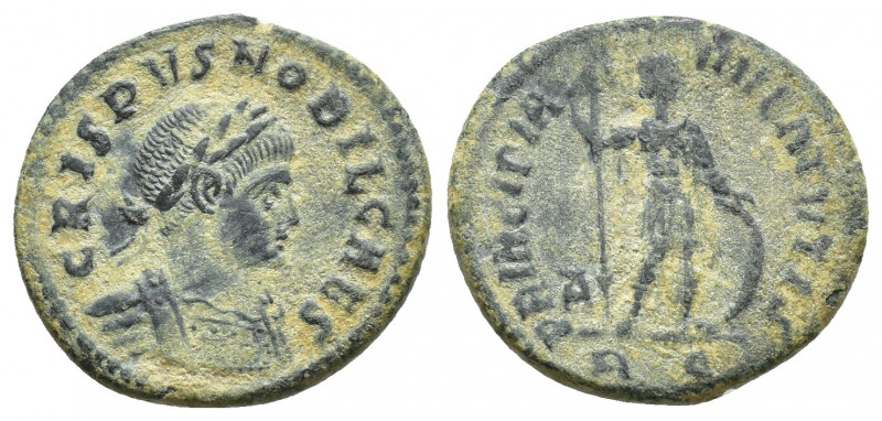 Crispus. Caesar. 316-326. Follis (19mm, 3.2 g). Rome. Struck 317. CRISPVS NOBIL ...