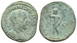 Gordian III. AD 238-244. Æ Sestertius. (30mm, 18 g) IMP GORDIANVS PIVS FEL AVG. Laureate and draped bust right. / IOVIS STATORI / S C. Jupiter standin...