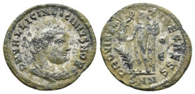 Licinius II, as Caesar AD 317-324. Nicomedia Follis Æ (19 mm, 2,2 g) D N VAL LICIN LICINIVS NOB C, laureate, draped and cuirassed bust right / PROVIDE...