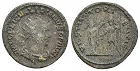 Valerian I. AD 253-260. AR Antoninianus (22mm, 4.5 g ). AD 253. IMP C P LIC VALERIANVS AVG, radiate, draped, and cuirassed bust right / RESTITVT OR IE...
