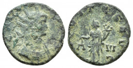 Gallienus (253-268) AE/ BL Antoninianus Rome, 262. (18mm, 2.7 g) GALLIENVS AVG - Radiate and cuirassed bust of Gallienus to right. Rev: AEQVITAS AVG /...
