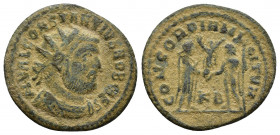 Constantius, Ceasar (293-305 AD) Kyzikos AE Antoninianus (23 mm 3.4 g) Obv: FL VAL CONSTANTIVS NOB CAES. Radiate and cuirassed bust right. Rev: CONCOR...