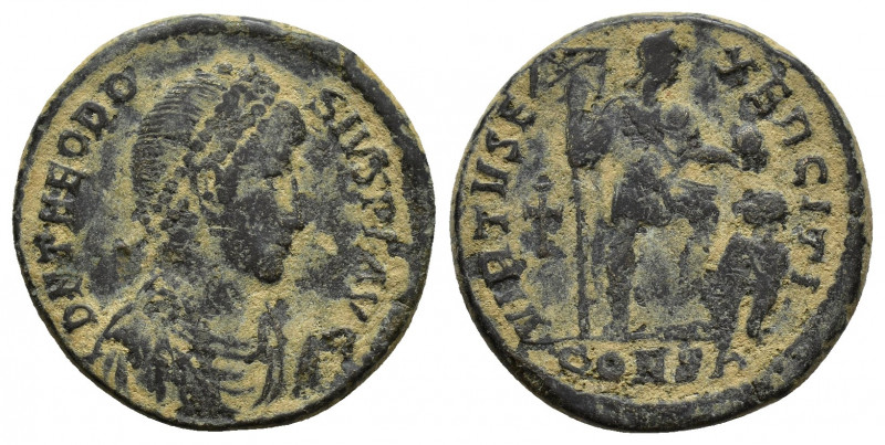 Theodosius I Æ Centenionalis. Constantinople, AD 383-388. (21mm, 6.3 g) D N THEO...